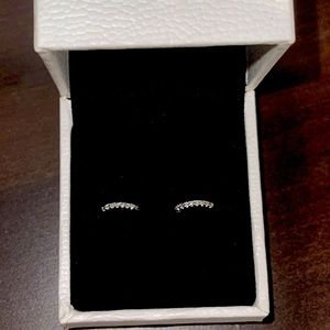 Eternity diamond hoop earrings